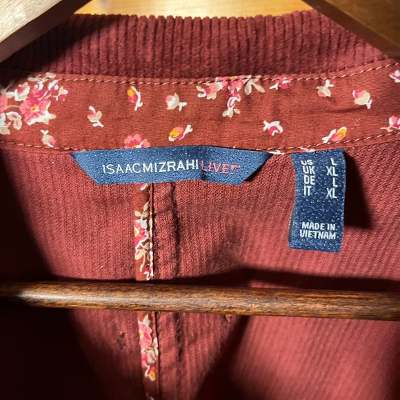 Women's Burgundy Corduroy Jacket- L - Picture 3 of 16